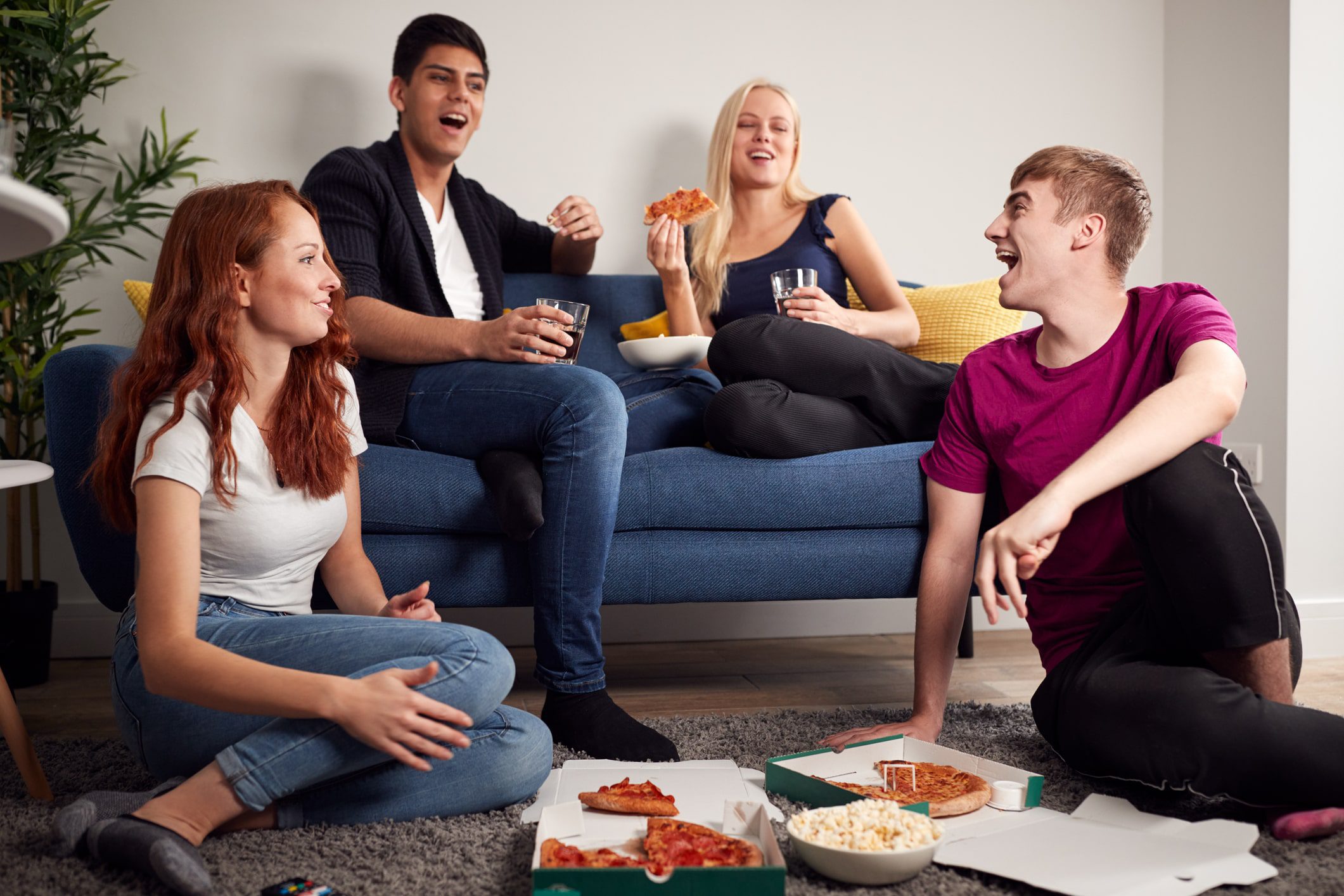 university students socialising in HMO property