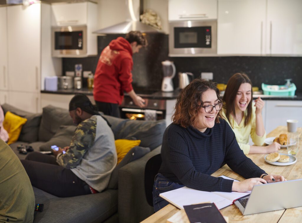 derby students in their accommodation