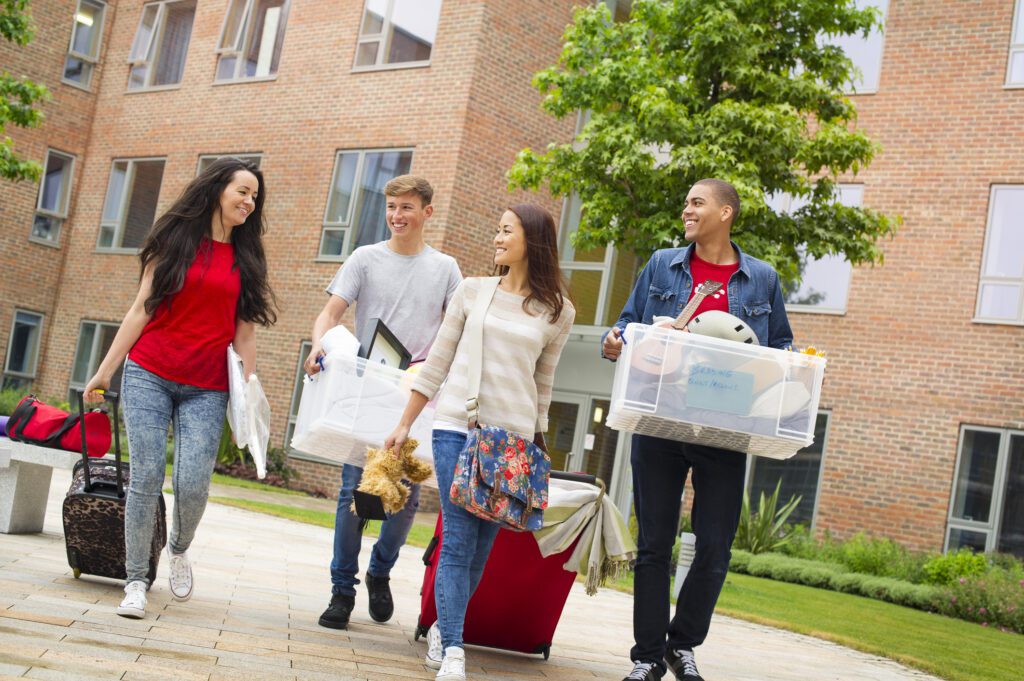 Students moving into accommodation derby