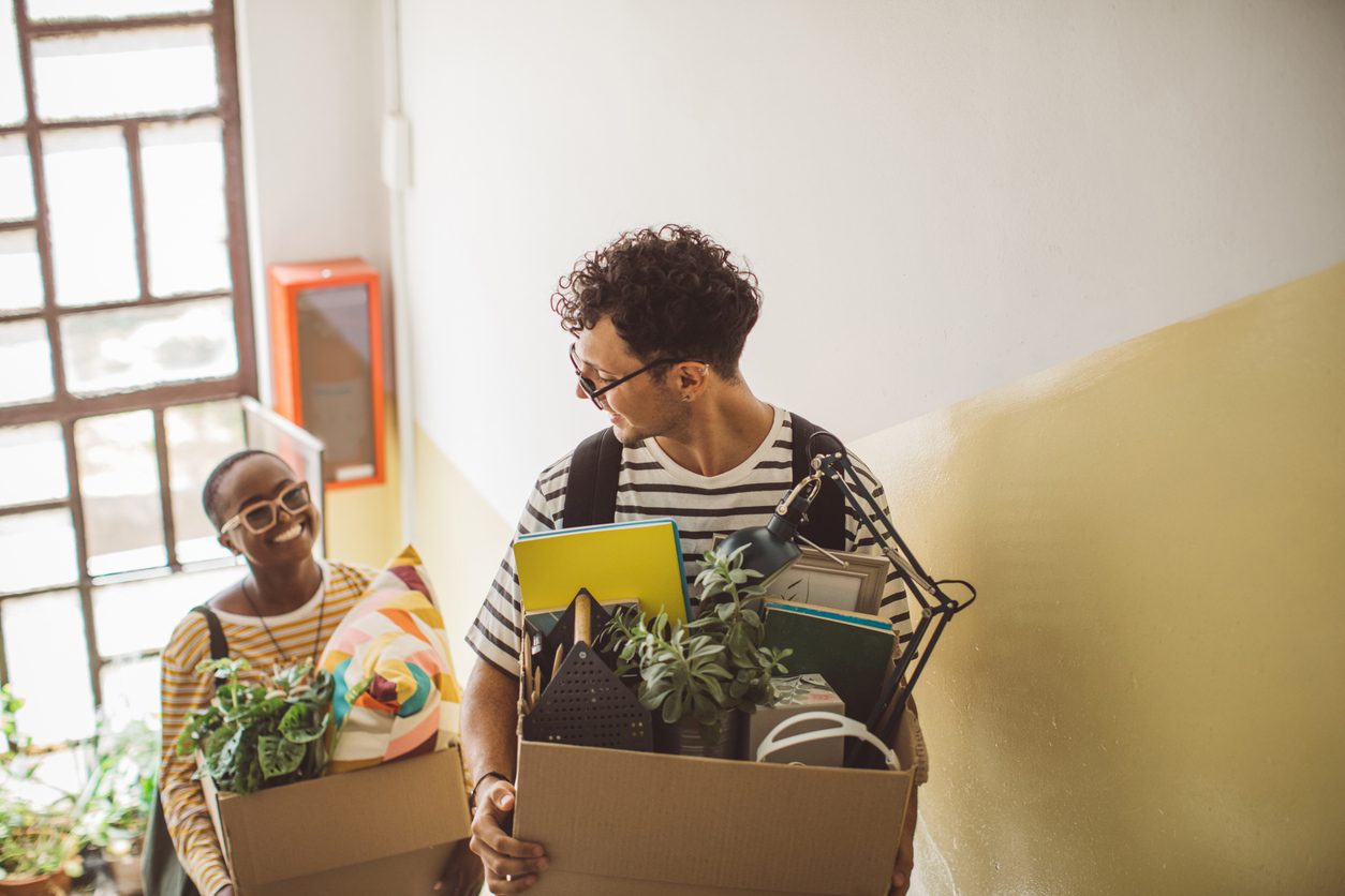 Derby Students moving into shared accommodation